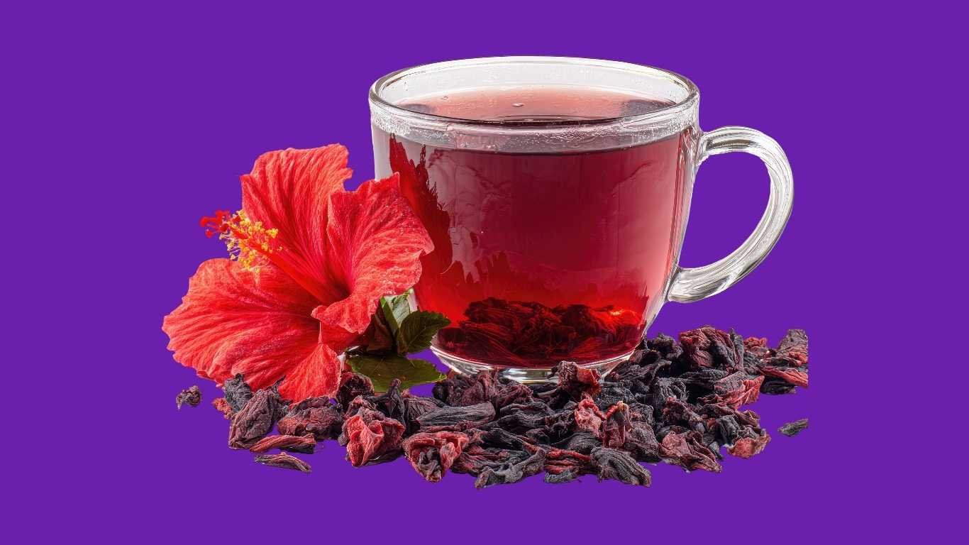Hibiscus flower herbal teas to improve circulation